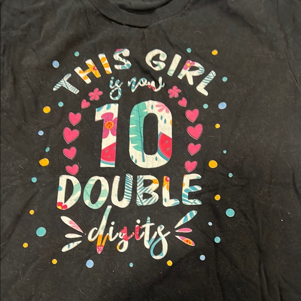 Black Graphic Kids Shirt